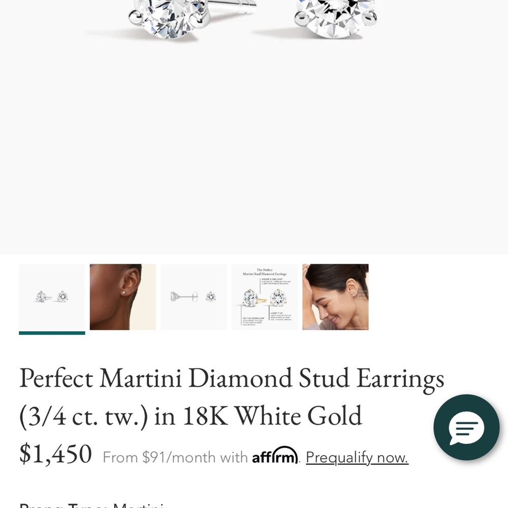 Brilliant Earth diamond stud earrings - Picture 4 of 5
